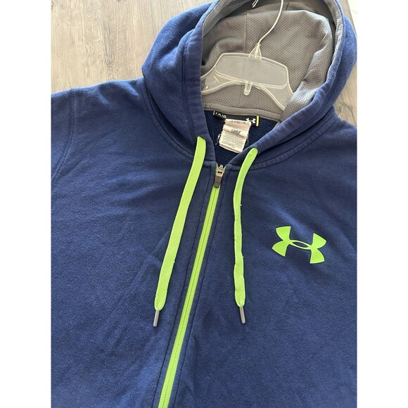 Under Armour Other - Under Armour Loose Blue Cotton Blend Drawstring Hoodie Mens Size L